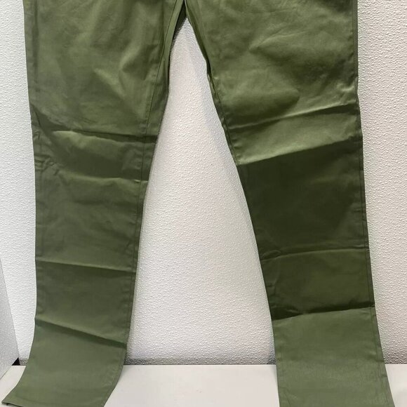 NEW JOHN VARATOS Mens J701 Coated Regular Jeans Size 30 x 32.5 Army Green - Picture 7 of 10